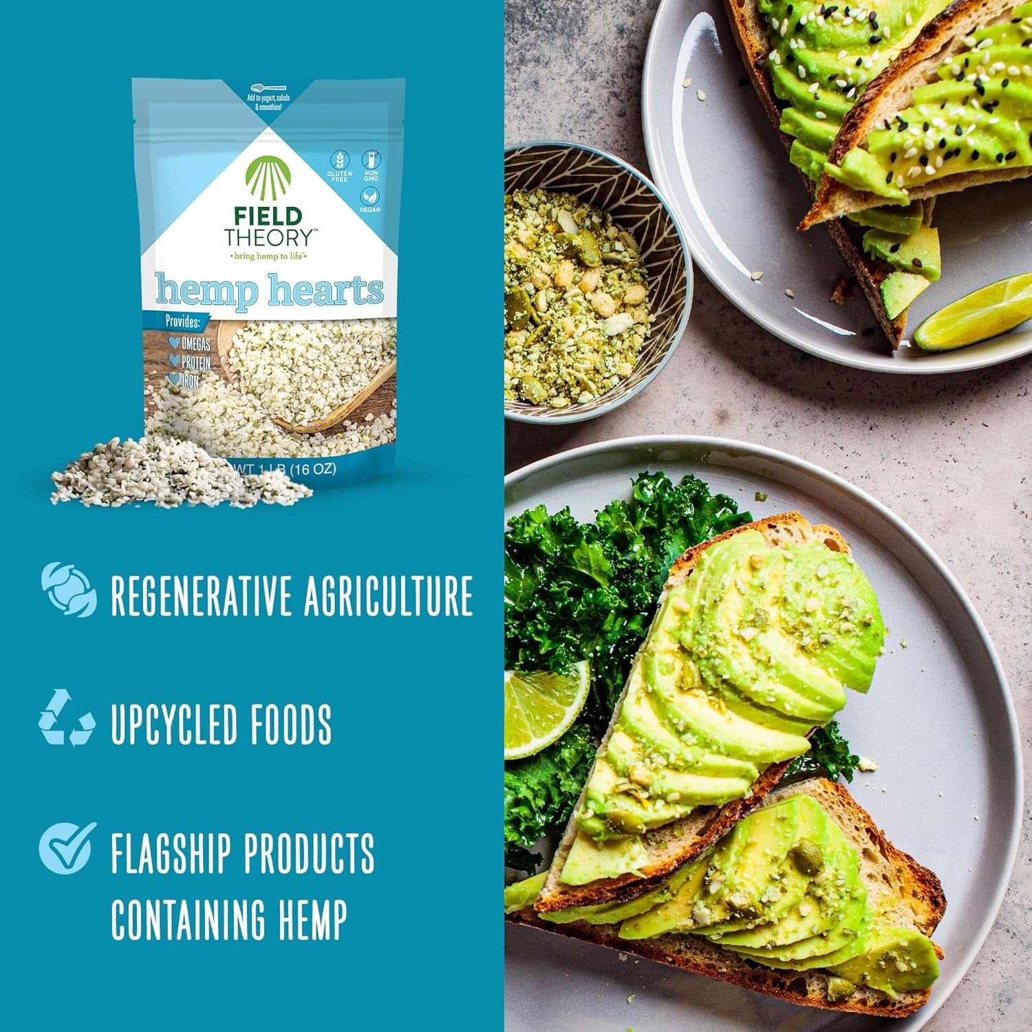 Hemp Hearts Shelled Hemp Seeds,  (8Oz Conventional Hemp Hearts)