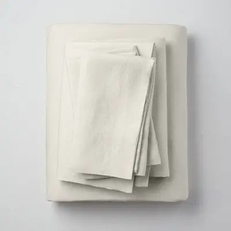 New - 100% Washed Hemp Solid Sheet Set Dark - Casaluna