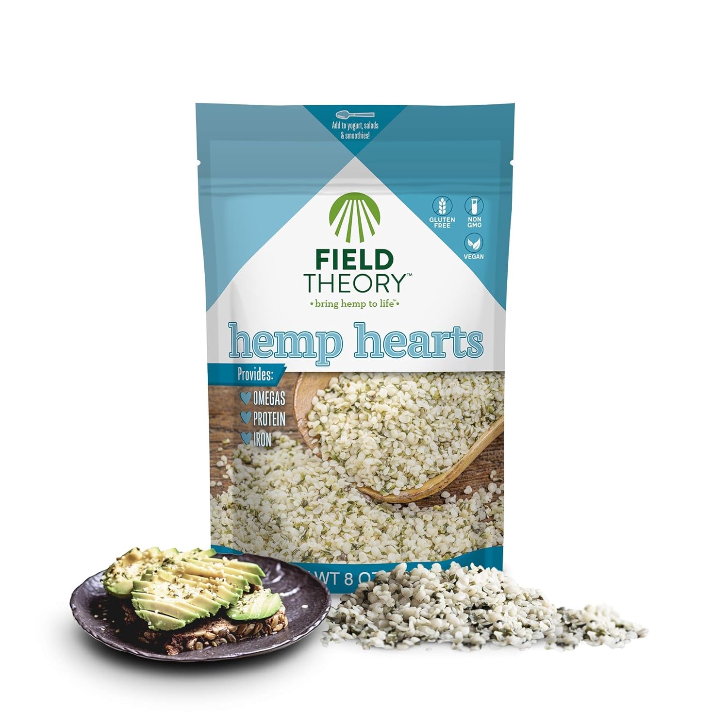 Hemp Hearts Shelled Hemp Seeds,  (8Oz Conventional Hemp Hearts)