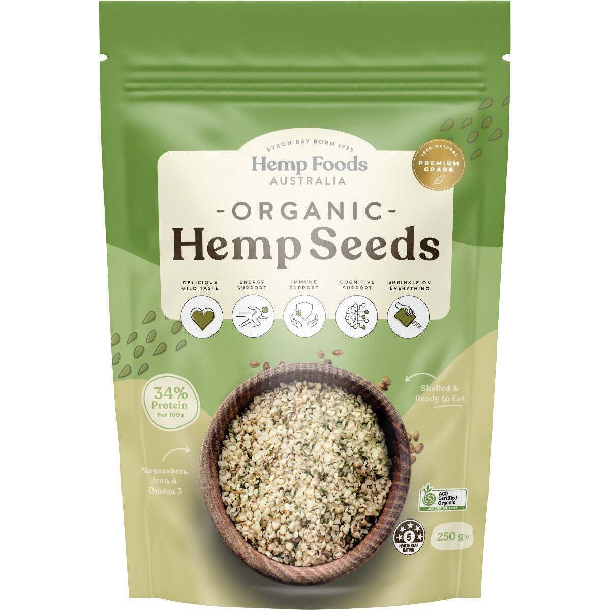 ESSENTIAL HEMP Organic Hemp Seeds Hulled 250G