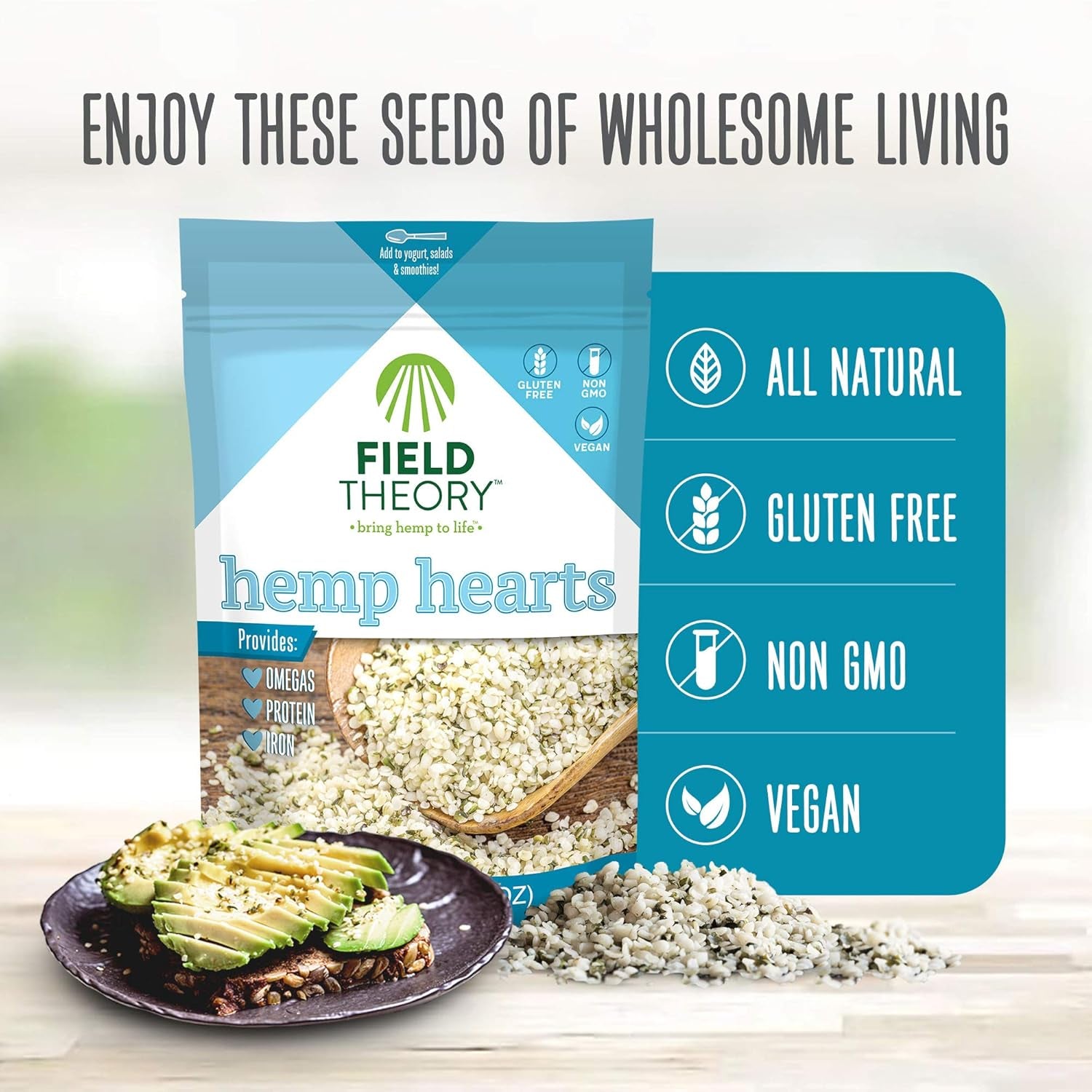 Hemp Hearts Shelled Hemp Seeds,  (8Oz Conventional Hemp Hearts)