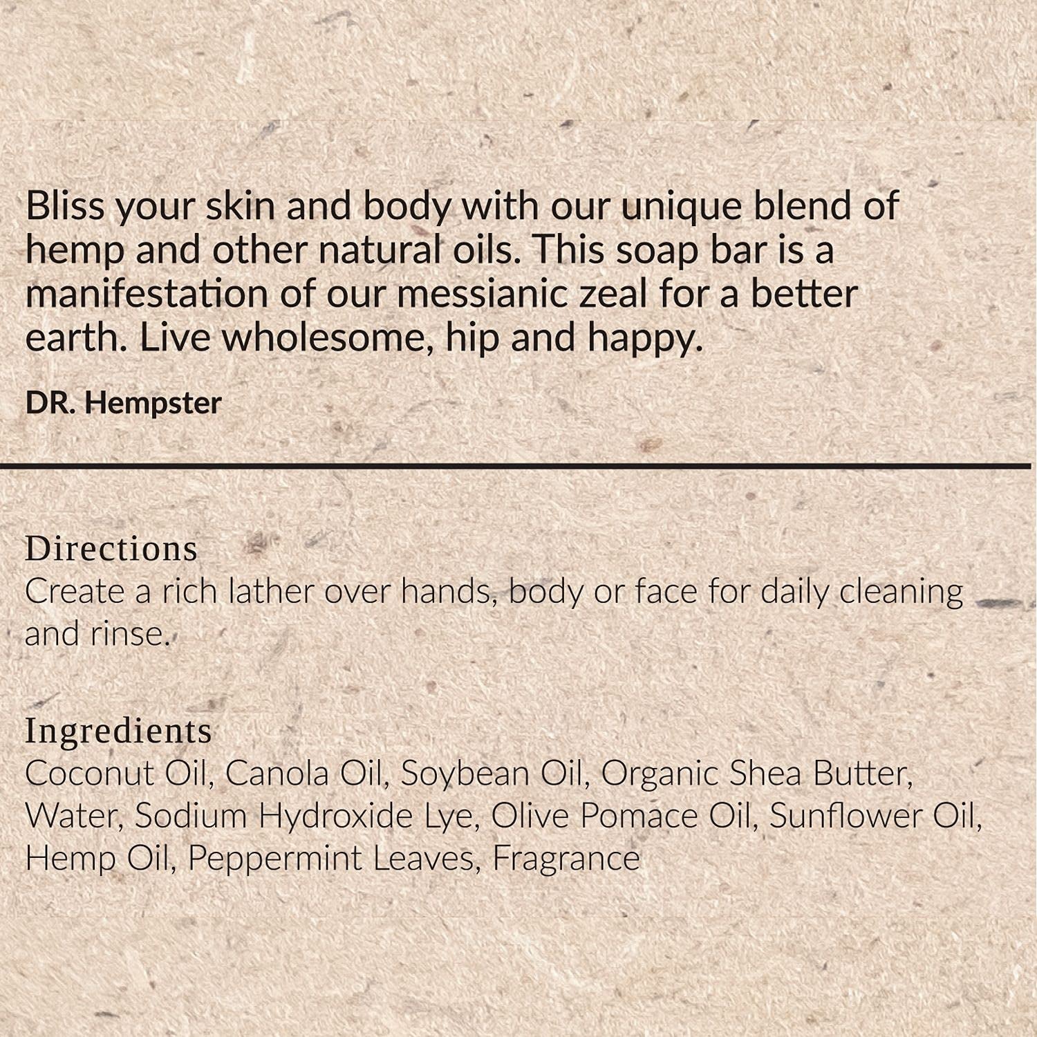 Hemp and Tea Tree Soap Bar, 2 Pack - 5 Oz Bar Soap - Skin Cleansing Moisturizing Hemp Soap - Natural and Organic Ingredients
