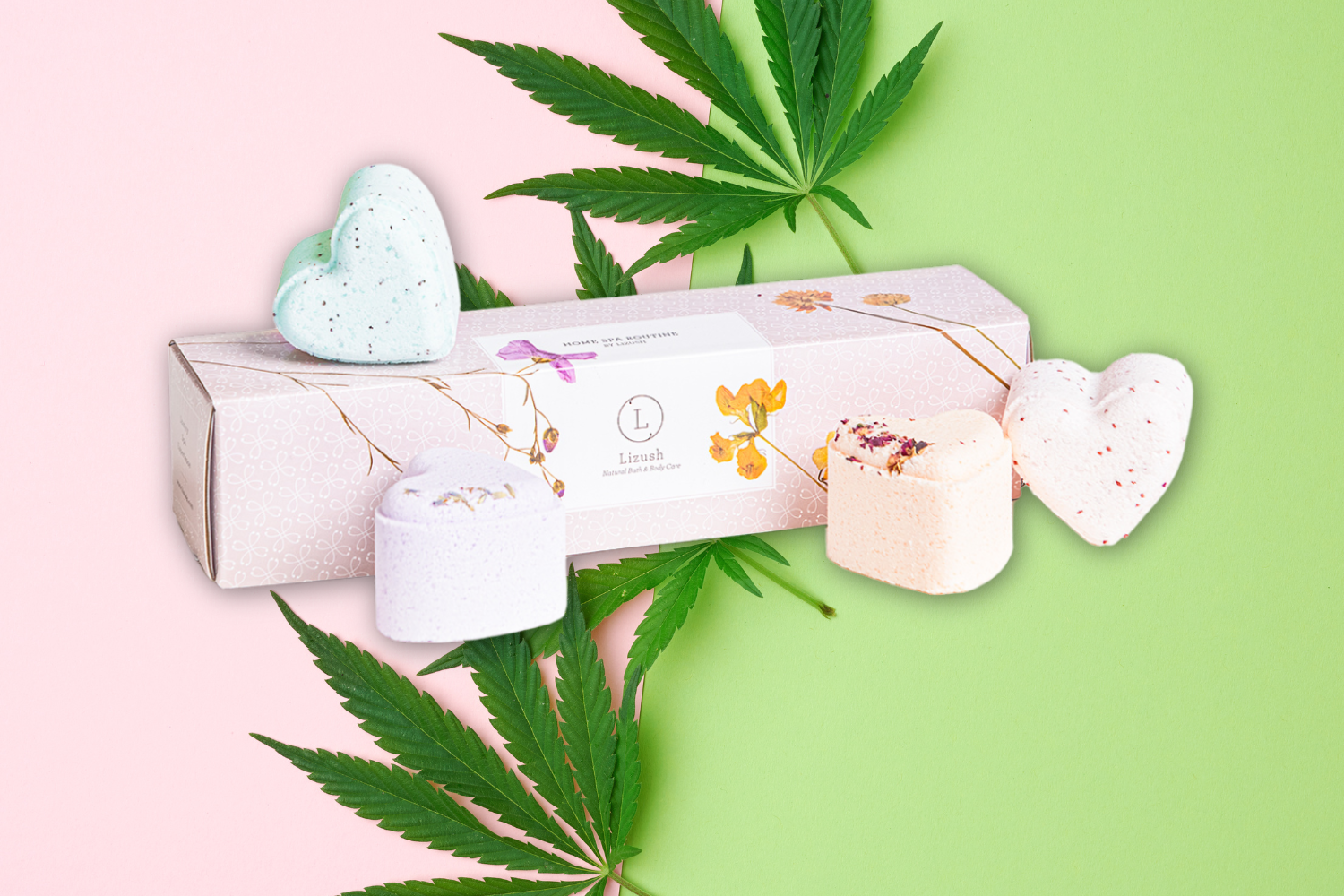 CBD -  5 Hearts Shaped Shower Steamers with CBD - in a Gift Box - Can be personalized. (THC free)-4