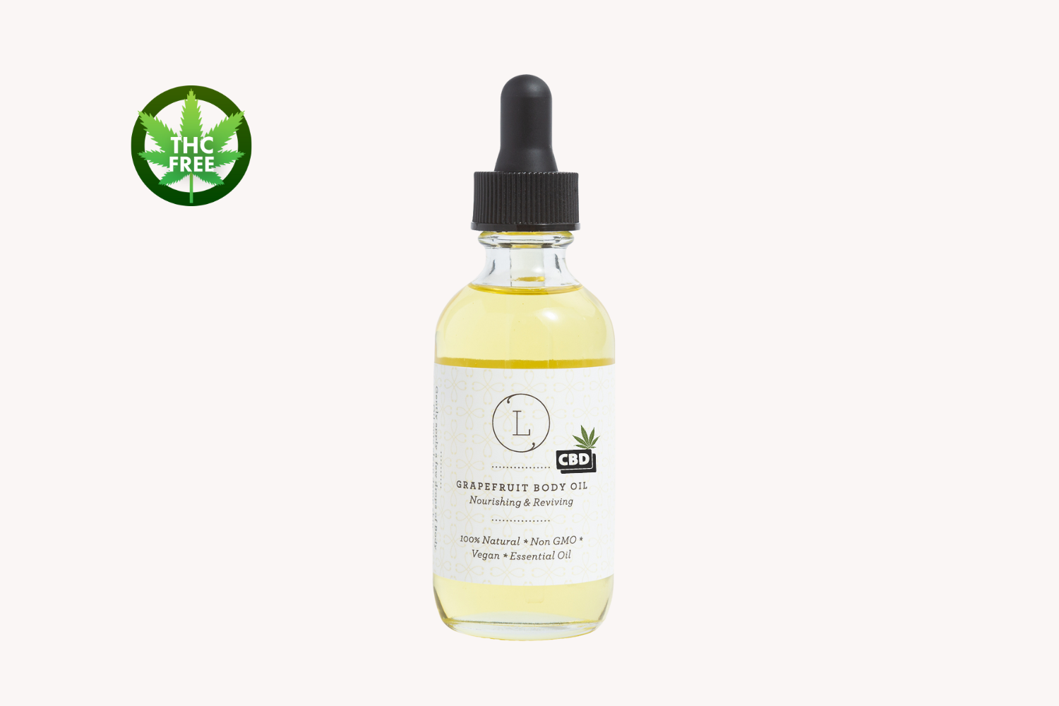 CBD Natural Body Oil with CBD, Grapefruit Moisturizing Body Oil (THC free)-0