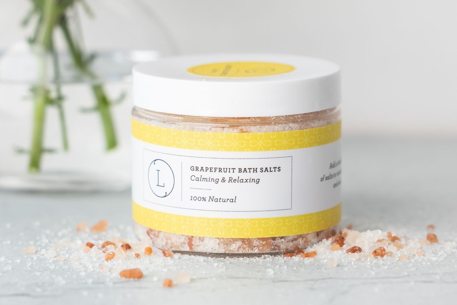 CBD Grapefruit Natural Bath Salt Soak with CBD. Made with Dead sea, Epsom and Himalayan salts (THC free)-3