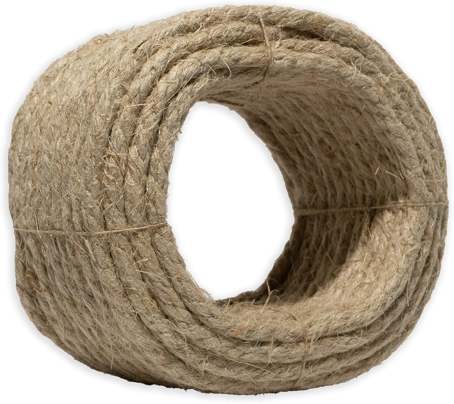 100% Organic Hemp Twine Rope (25Ft X 1/4 In.), 6Mm Thick Cord, Natural String, Heavy Duty Outdoor Twine, Jute Rope, Plant String, Twine for Crafts and Gardening