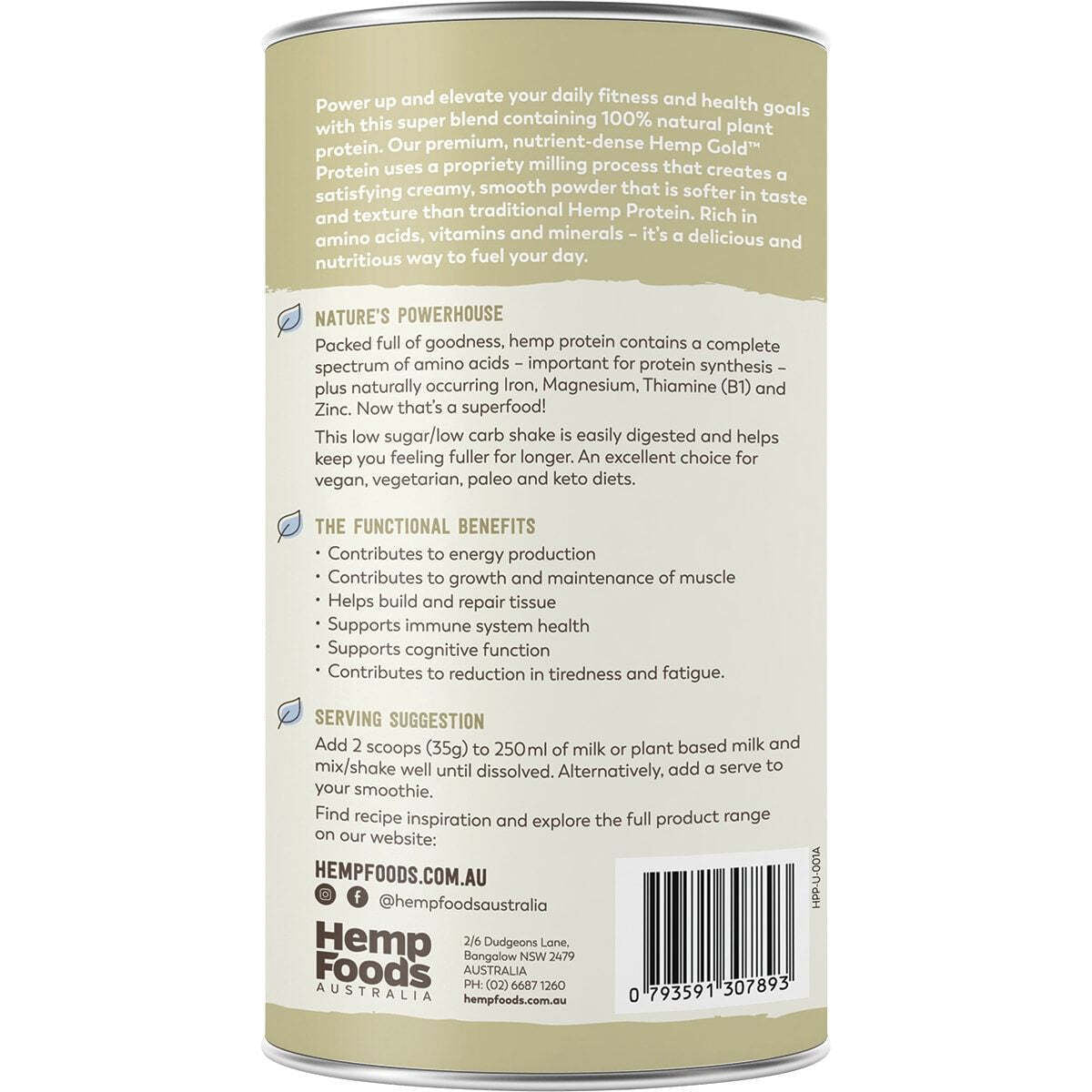ESSENTIAL HEMP Organic Hemp Protein Natural - 420G