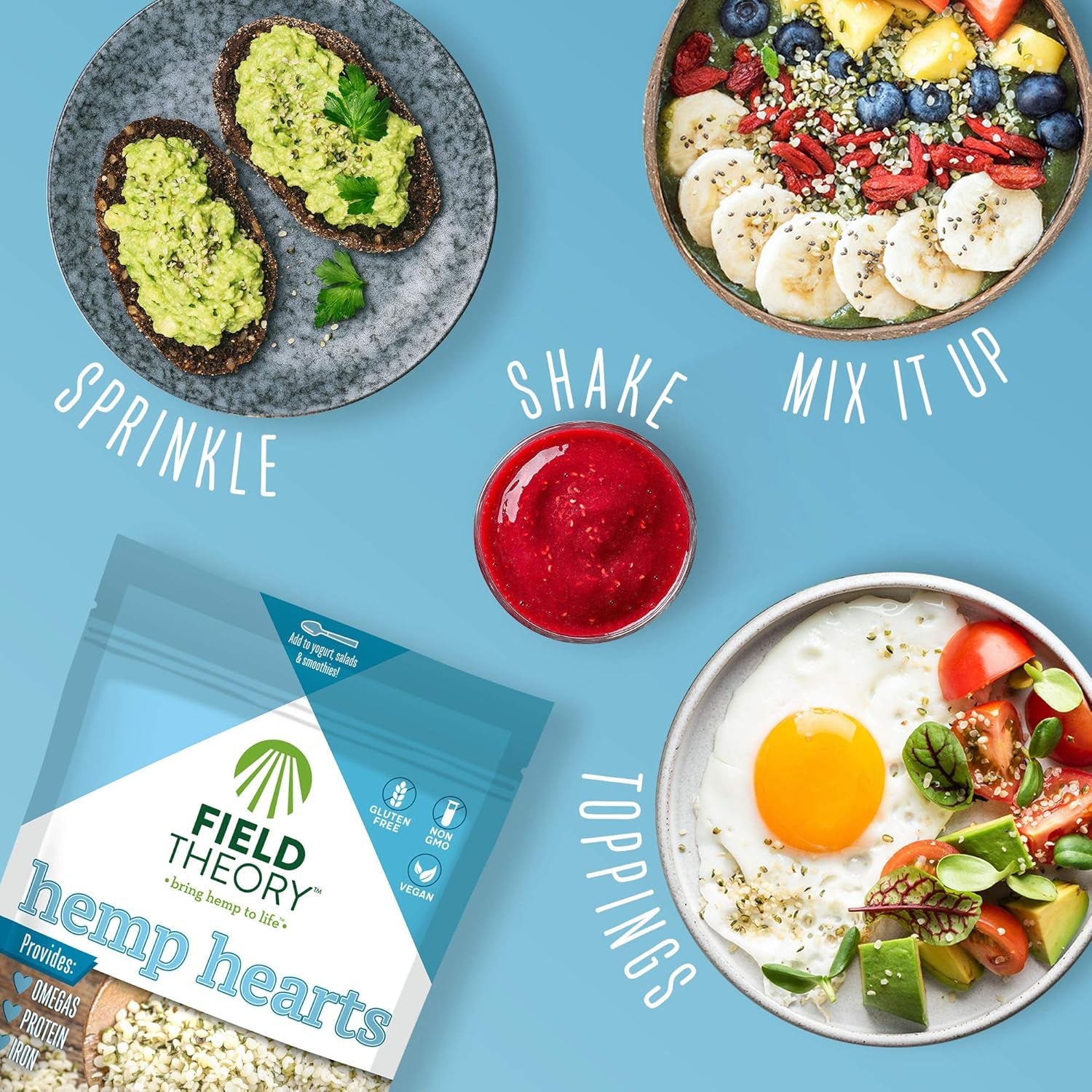 Hemp Hearts Shelled Hemp Seeds,  (8Oz Conventional Hemp Hearts)