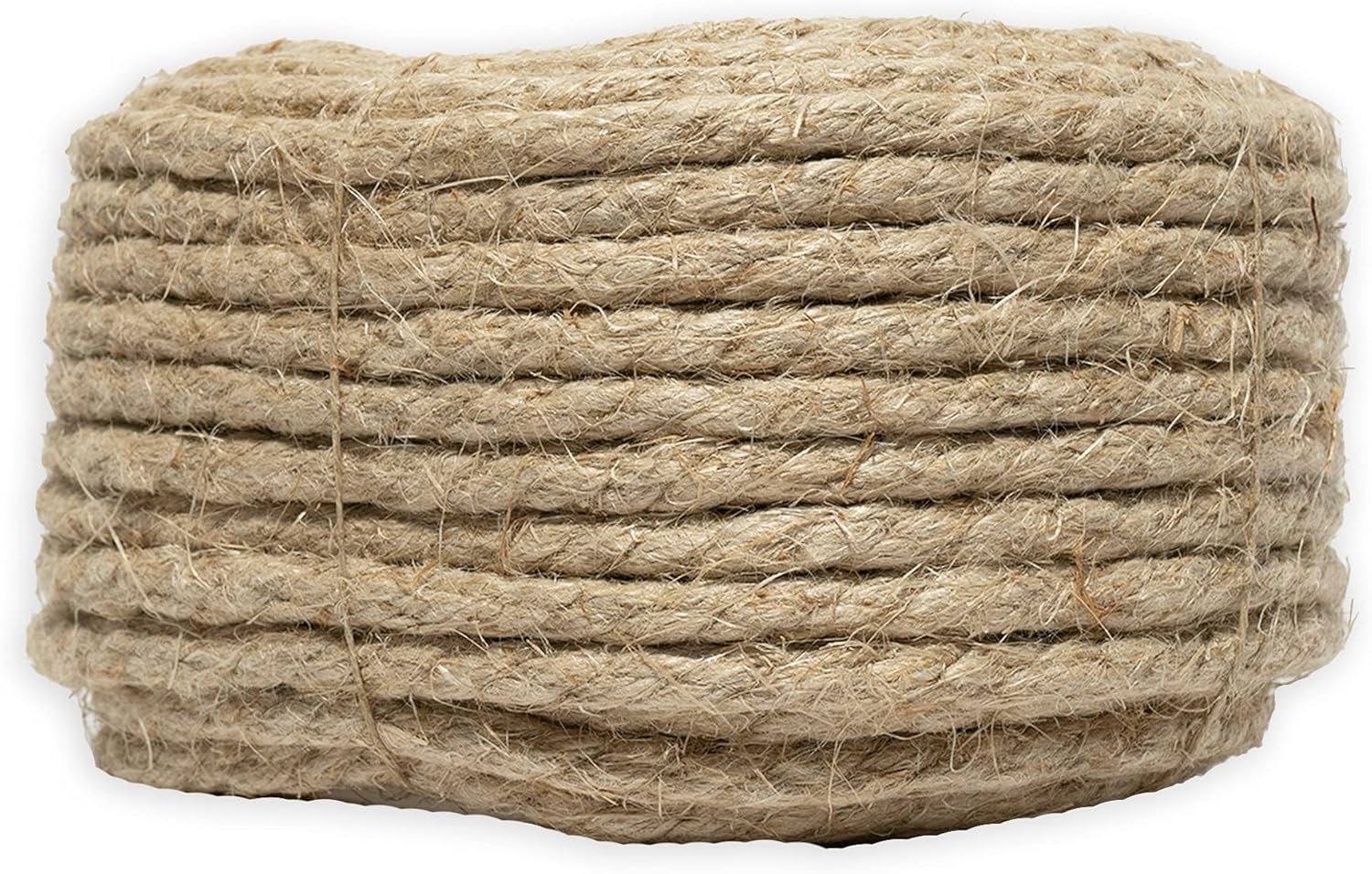 100% Organic Hemp Twine Rope (25Ft X 1/4 In.), 6Mm Thick Cord, Natural String, Heavy Duty Outdoor Twine, Jute Rope, Plant String, Twine for Crafts and Gardening