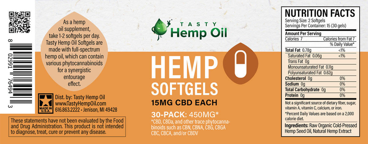 Tasty Hemp/Soft Gels - LEE HEMP OILS